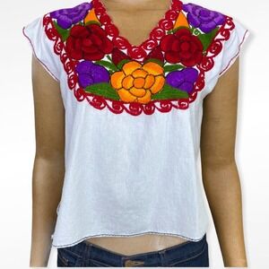 Vintage Mexican Embroidered Top